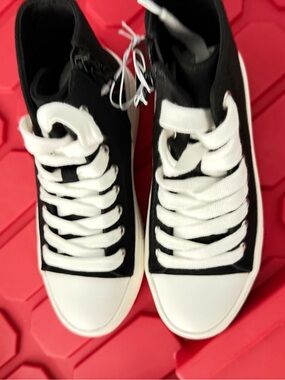 size 13 black high top sneakers for girl nwt